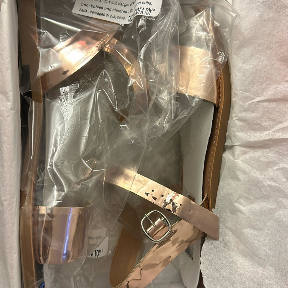 NWT Steve Madden Donddi Rose Gold Sandals Size 10